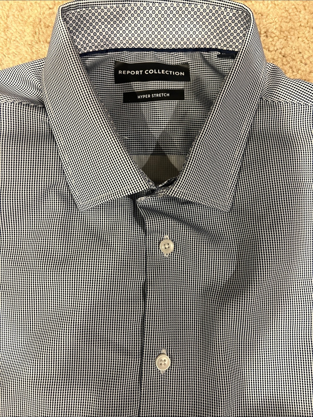 Stitch Fix Report Men's Light Blue Dress Shirt Pattern xlt Work Business wedding